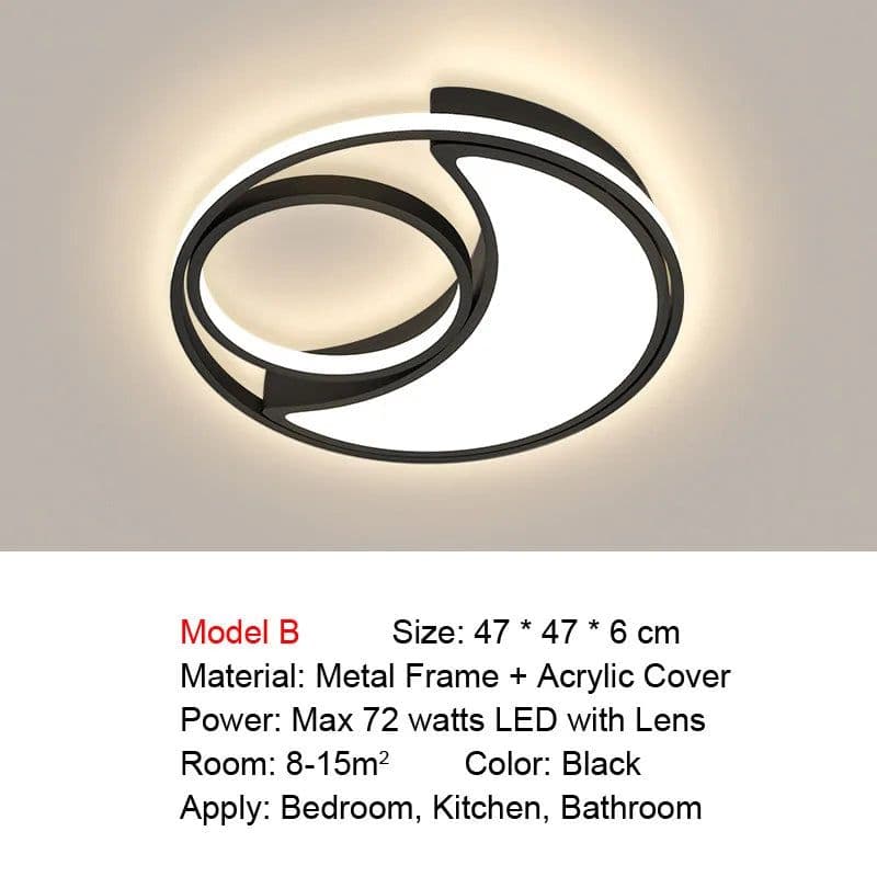 image-Smart LED Ceiling Light for Living Room Bedroom Kitchen Bathroom Dining Room Modern Home Lighting Voice Control Remote Control