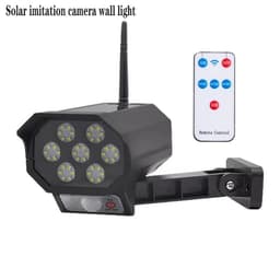 image-Solar Light Motion Sensor Security Dummy Camera Wireless Outdoor Flood Light IP65 Waterproof Lamp 3 Mode For Home Garden
