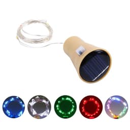 image-10LED 15LED 20LED Solar Wine Bottle Lights Cork Shape Fairy Lights Garland Christmas Light Copper Wire Home Room Decoration Lamp