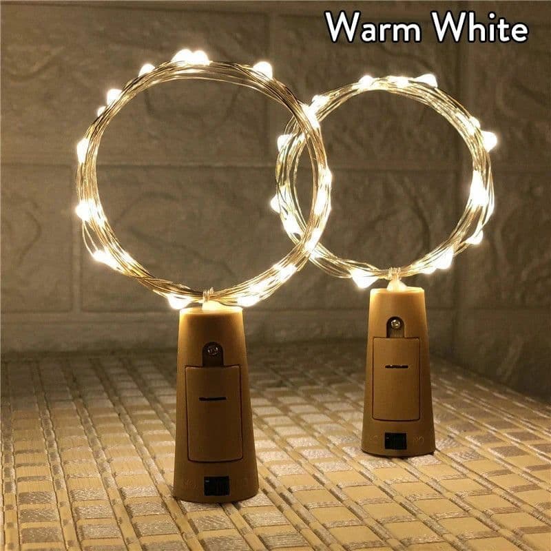 image-10LED 15LED 20LED Solar Wine Bottle Lights Cork Shape Fairy Lights Garland Christmas Light Copper Wire Home Room Decoration Lamp
