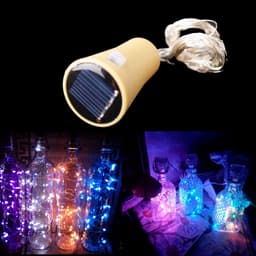 image-10LED 15LED 20LED Solar Wine Bottle Lights Cork Shape Fairy Lights Garland Christmas Light Copper Wire Home Room Decoration Lamp