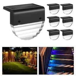 image-Solar Deck Lights Fence Lights Outdoor Step Lights Waterproof Solar Lights for Railing Stairs Step Fence Yard Patio and Pathway
