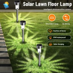image-1~10PCS Solar Garden Light Outdoor Solar Powered Lamp Lanter Waterproof Landscape Lighting For Pathway Patio Yard Lawn