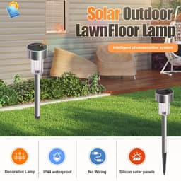 image-1~10PCS Solar Garden Light Outdoor Solar Powered Lamp Lanter Waterproof Landscape Lighting For Pathway Patio Yard Lawn