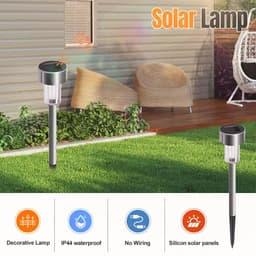 image-1~10PCS Solar Garden Light Outdoor Solar Powered Lamp Lanter Waterproof Landscape Lighting For Pathway Patio Yard Lawn