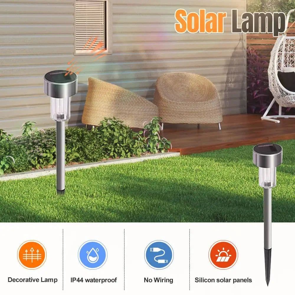 image-1~10PCS Solar Garden Light Outdoor Solar Powered Lamp Lanter Waterproof Landscape Lighting For Pathway Patio Yard Lawn