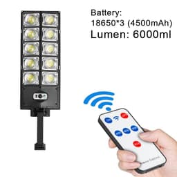 image-Newest 9000Lumens Solar LED Light Powerful Outdoor Solar Lamp With Sensor Waterproof Remote Control Light Wall Yard Street Lamp