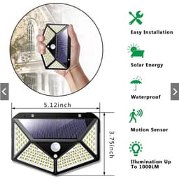 image-100 LED Solar Light 3 Modes PIR Motion Sensor Solar Wall Lamp Waterproof Energy Saving Outdoor Garden Courtyard Security Light