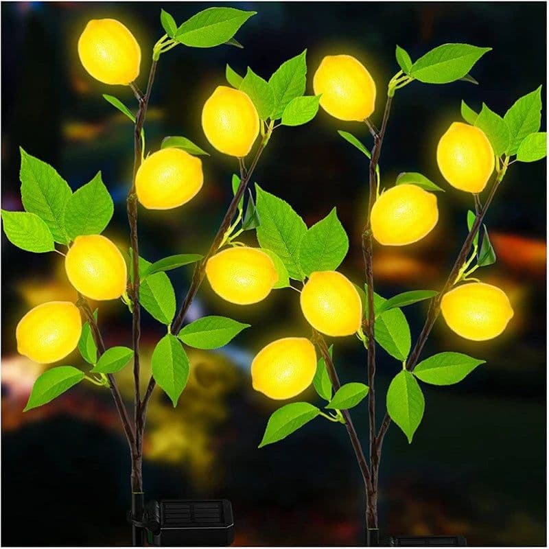 image-Outdoor Solar Lemon Light Lawn Courtyard View Garden Park Party View Atmosphere LED Entrance Festival Fruit Decorative Lamp