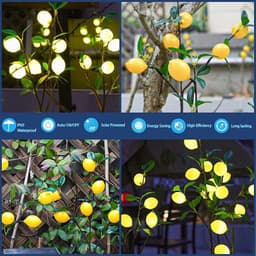 image-Outdoor Solar Lemon Light Lawn Courtyard View Garden Park Party View Atmosphere LED Entrance Festival Fruit Decorative Lamp