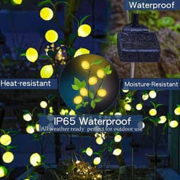 image-Outdoor Solar Lemon Light Lawn Courtyard View Garden Park Party View Atmosphere LED Entrance Festival Fruit Decorative Lamp