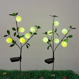 image-Outdoor Solar Lemon Light Lawn Courtyard View Garden Park Party View Atmosphere LED Entrance Festival Fruit Decorative Lamp