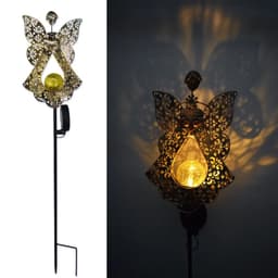 image-Led Solar Lights Outdoor Waterproof Moon Fire Fairy Lawn Garden Flamingo Lamp for Pathway Landscape Courtyard Garland Decoration