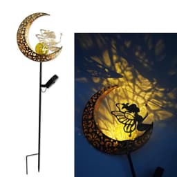 image-Led Solar Lights Outdoor Waterproof Moon Fire Fairy Lawn Garden Flamingo Lamp for Pathway Landscape Courtyard Garland Decoration