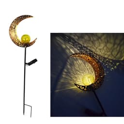 image-Led Solar Lights Outdoor Waterproof Moon Fire Fairy Lawn Garden Flamingo Lamp for Pathway Landscape Courtyard Garland Decoration