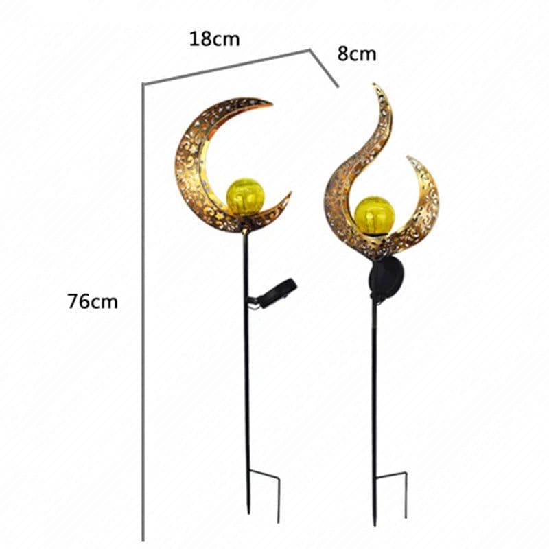 image-Led Solar Lights Outdoor Waterproof Moon Fire Fairy Lawn Garden Flamingo Lamp for Pathway Landscape Courtyard Garland Decoration