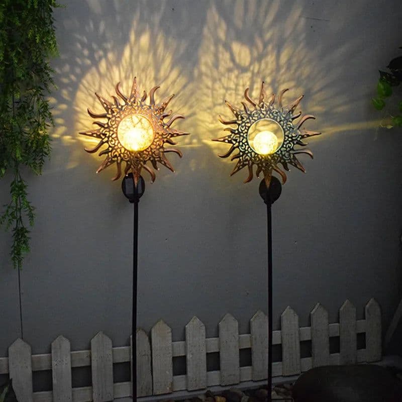 image-Led Solar Lights Outdoor Waterproof Moon Fire Fairy Lawn Garden Flamingo Lamp for Pathway Landscape Courtyard Garland Decoration