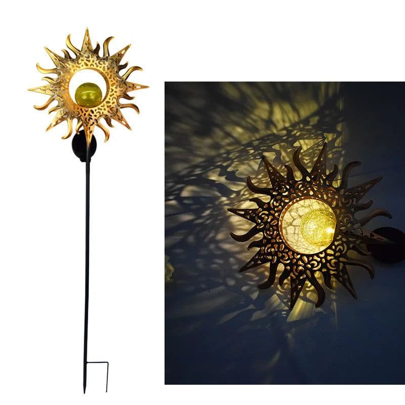 image-Led Solar Lights Outdoor Waterproof Moon Fire Fairy Lawn Garden Flamingo Lamp for Pathway Landscape Courtyard Garland Decoration