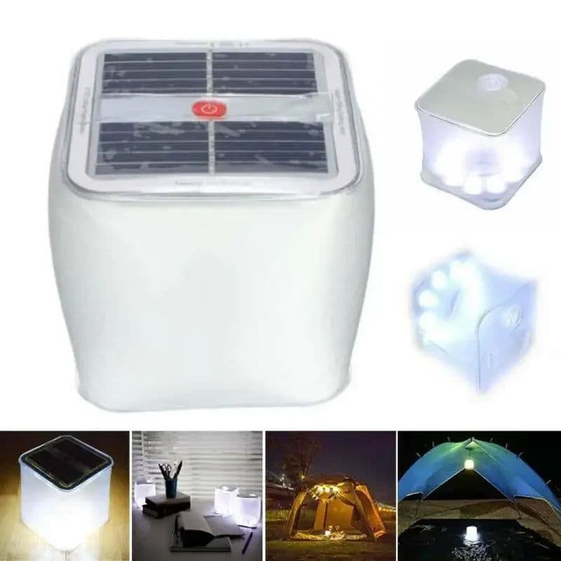 image-Portable Solar Camping Tent Light LED Waterproof Emergency Light Outdoor Lighting Hiking Backpack Foldable Inflatable Light