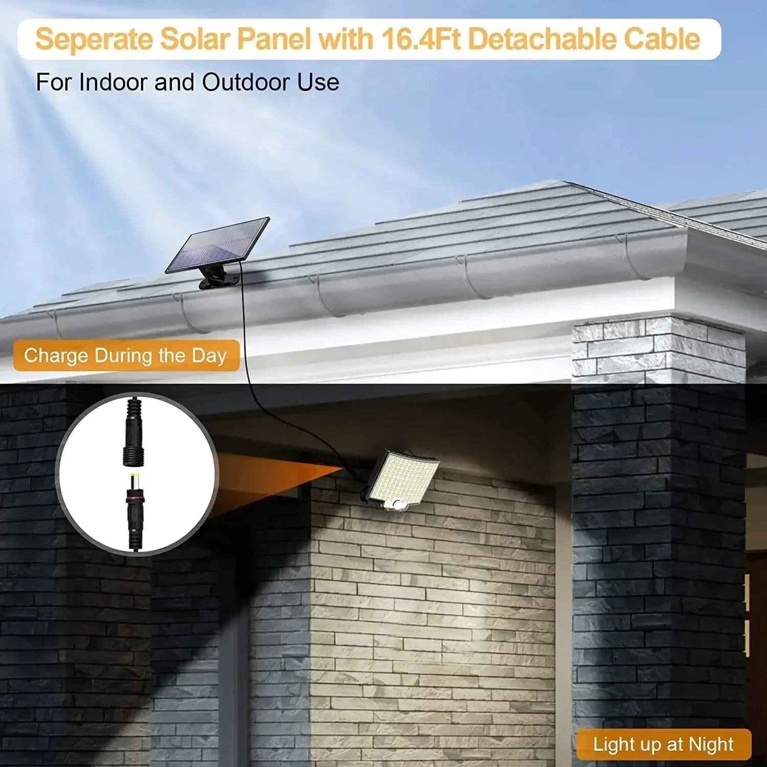 image-Solar Outdoor Garden Lights 3 Modes Household Yard Human Sensing 106 LED Lighting Wall Lights balcony Waterproof Hanging Lamps