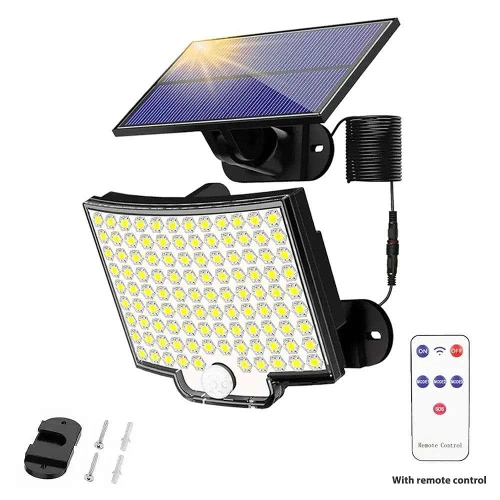 image-Solar Outdoor Garden Lights 3 Modes Household Yard Human Sensing 106 LED Lighting Wall Lights balcony Waterproof Hanging Lamps
