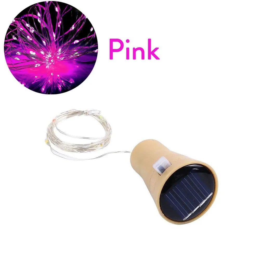 image-YORYZENG Solar Wine Bottle String Lights, 10-20 LEDs, 5Pcs