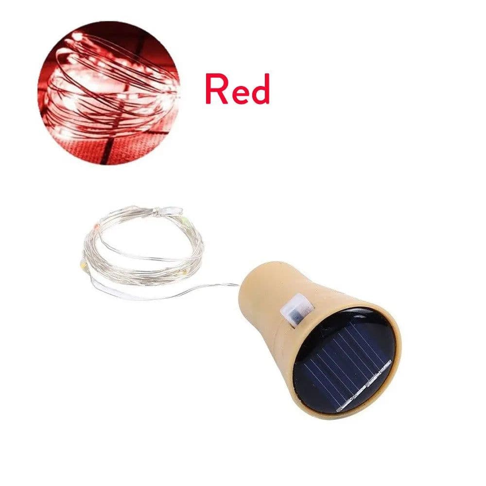 image-YORYZENG Solar Wine Bottle String Lights, 10-20 LEDs, 5Pcs