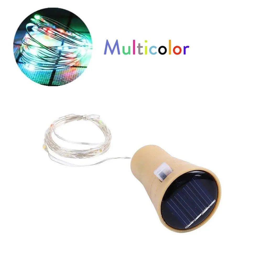 image-YORYZENG Solar Wine Bottle String Lights, 10-20 LEDs, 5Pcs