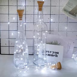 image-YORYZENG Solar Wine Bottle String Lights, 10-20 LEDs, 5Pcs