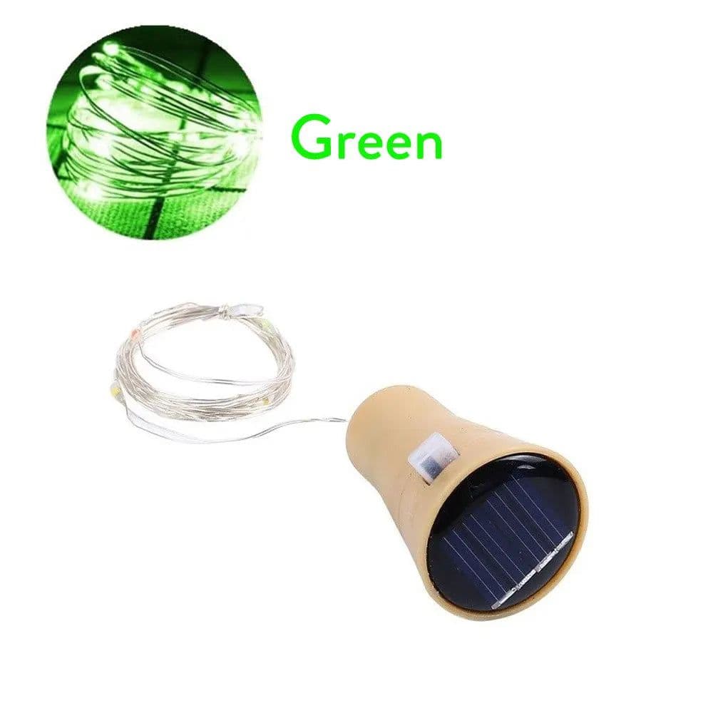 image-YORYZENG Solar Wine Bottle String Lights, 10-20 LEDs, 5Pcs