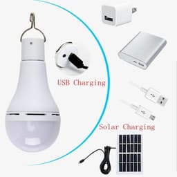 image-LED Solar Lamp Bulb Outdoor Waterproof Remote Control Timing Solar Garden Hanging Light Hiking Camping Fishing Emergency Lights