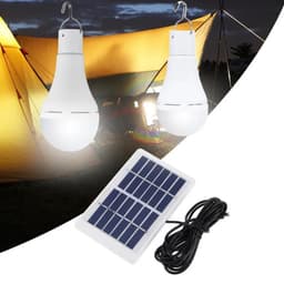 image-LED Solar Lamp Bulb Outdoor Waterproof Remote Control Timing Solar Garden Hanging Light Hiking Camping Fishing Emergency Lights