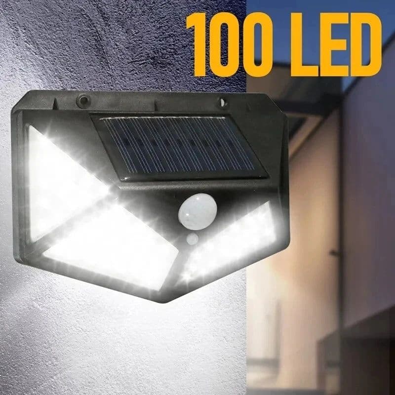 image-100 LED Solar Wall Lamp 4 Sides Luminous With Motion Sensor Human Induction Courtyard Waterproof Stairs Outdoor Wall Light