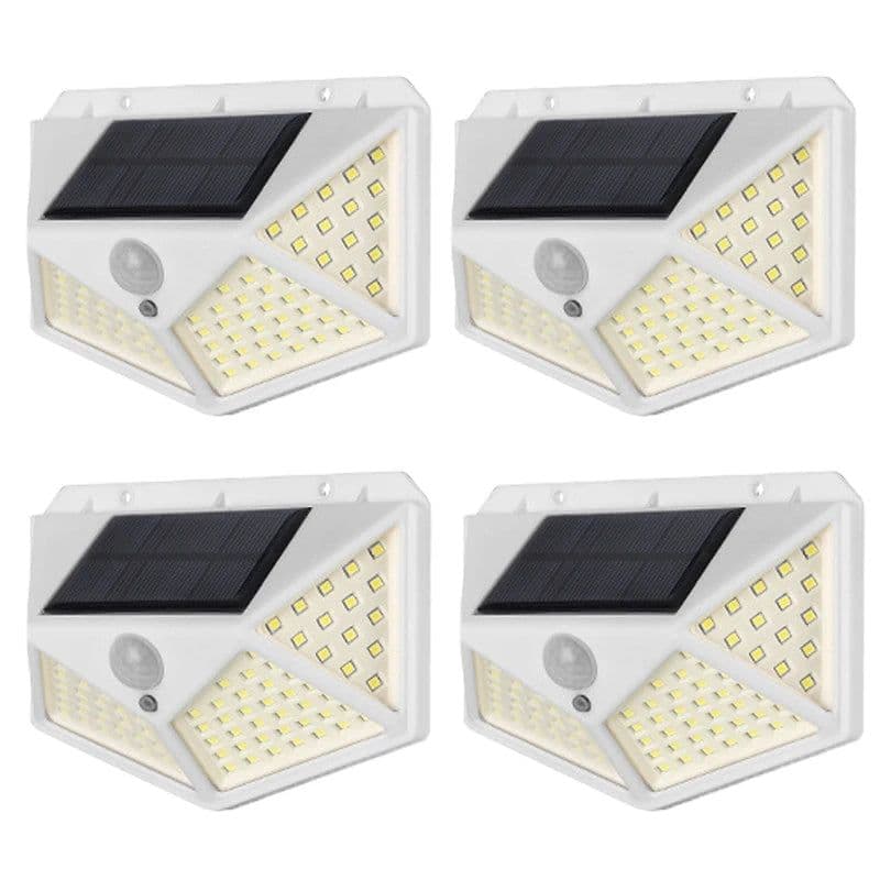image-1/2/4/8/9PCS Solar Light Outdoor 100 LED Wall Lamp PIR Motion Sensor Lamp Waterproof LED Lights For Garden Street Decoration