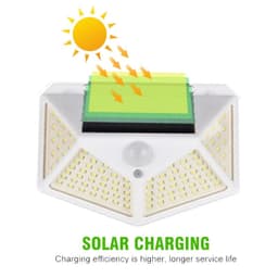 image-1/2/4/8/9PCS Solar Light Outdoor 100 LED Wall Lamp PIR Motion Sensor Lamp Waterproof LED Lights For Garden Street Decoration
