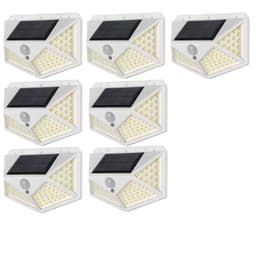 image-1/2/4/8/9PCS Solar Light Outdoor 100 LED Wall Lamp PIR Motion Sensor Lamp Waterproof LED Lights For Garden Street Decoration