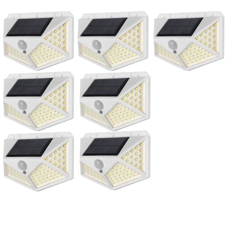 image-1/2/4/8/9PCS Solar Light Outdoor 100 LED Wall Lamp PIR Motion Sensor Lamp Waterproof LED Lights For Garden Street Decoration