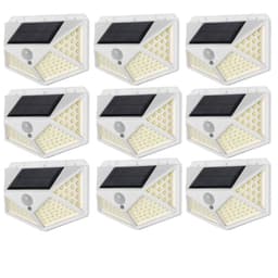 image-1/2/4/8/9PCS Solar Light Outdoor 100 LED Wall Lamp PIR Motion Sensor Lamp Waterproof LED Lights For Garden Street Decoration