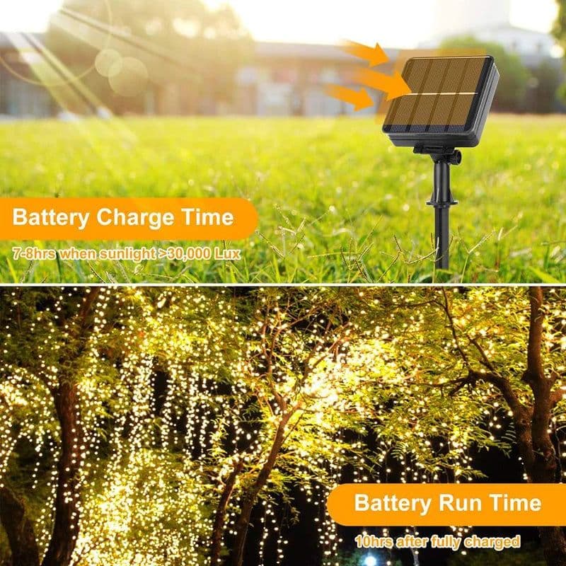 image-7M/12M/22M/32M Solar Light Outdoor Garden Fairy String Light Led Twinkle Waterproof Lamp for Christmas Patio Tree Party