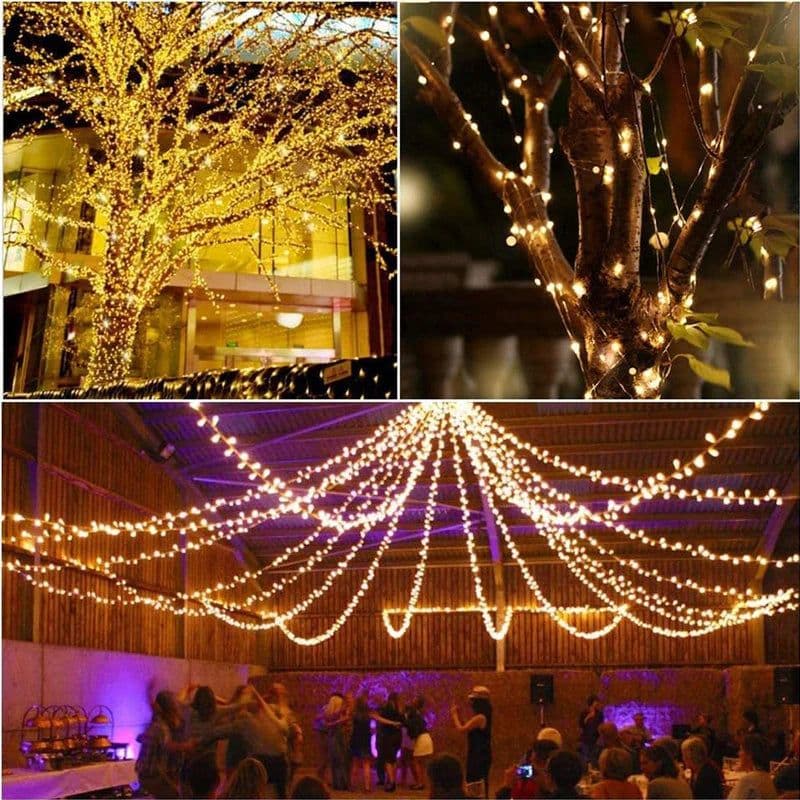 image-7M/12M/22M/32M Solar Light Outdoor Garden Fairy String Light Led Twinkle Waterproof Lamp for Christmas Patio Tree Party