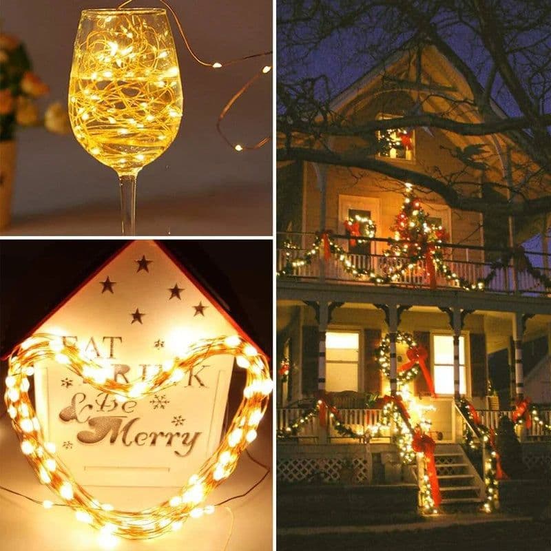 image-7M/12M/22M/32M Solar Light Outdoor Garden Fairy String Light Led Twinkle Waterproof Lamp for Christmas Patio Tree Party