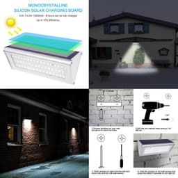 image-LED Solar Light Of Aluminum Alloy 48 4500mAh Outdoor Waterproof with Solar Lamp Motion Sensor Radar Applicable In Porch Garden