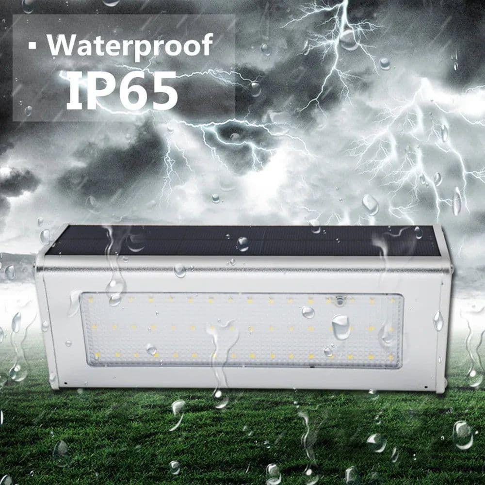 image-LED Solar Light Of Aluminum Alloy 48 4500mAh Outdoor Waterproof with Solar Lamp Motion Sensor Radar Applicable In Porch Garden