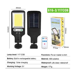 image-LED Solar Street Lights Outdoor 117COB 8 Pack Solar Lamp With 3 Light Mode Waterproof Motion Sensor Security Lighting for Garden