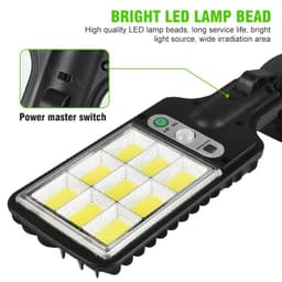 image-LED Solar Street Lights Outdoor 117COB 8 Pack Solar Lamp With 3 Light Mode Waterproof Motion Sensor Security Lighting for Garden