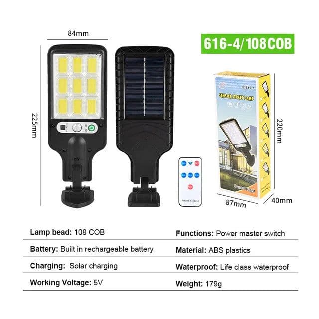image-LED Solar Street Lights Outdoor 117COB 8 Pack Solar Lamp With 3 Light Mode Waterproof Motion Sensor Security Lighting for Garden