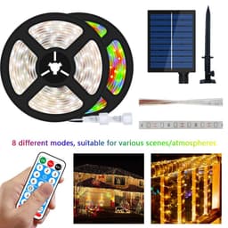 image-5M/10M Solar LED Strip Light 8 Modes Christmas Colorful Fairy Lights Outdoor IP67 Waterproof Patio Garden Decoration Solar Lamp