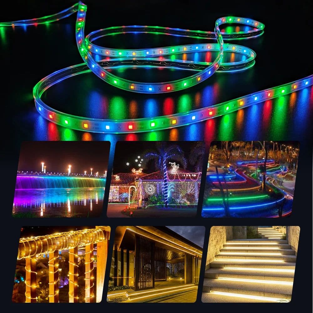 image-5M/10M Solar LED Strip Light 8 Modes Christmas Colorful Fairy Lights Outdoor IP67 Waterproof Patio Garden Decoration Solar Lamp