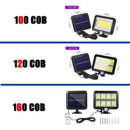 image-3/2/1Pcs Solar Sensor Split Wall Lamp 3 Mode Waterproof Motion Garden Street Lights Solar Lamp Garden Light 160/120/100COB