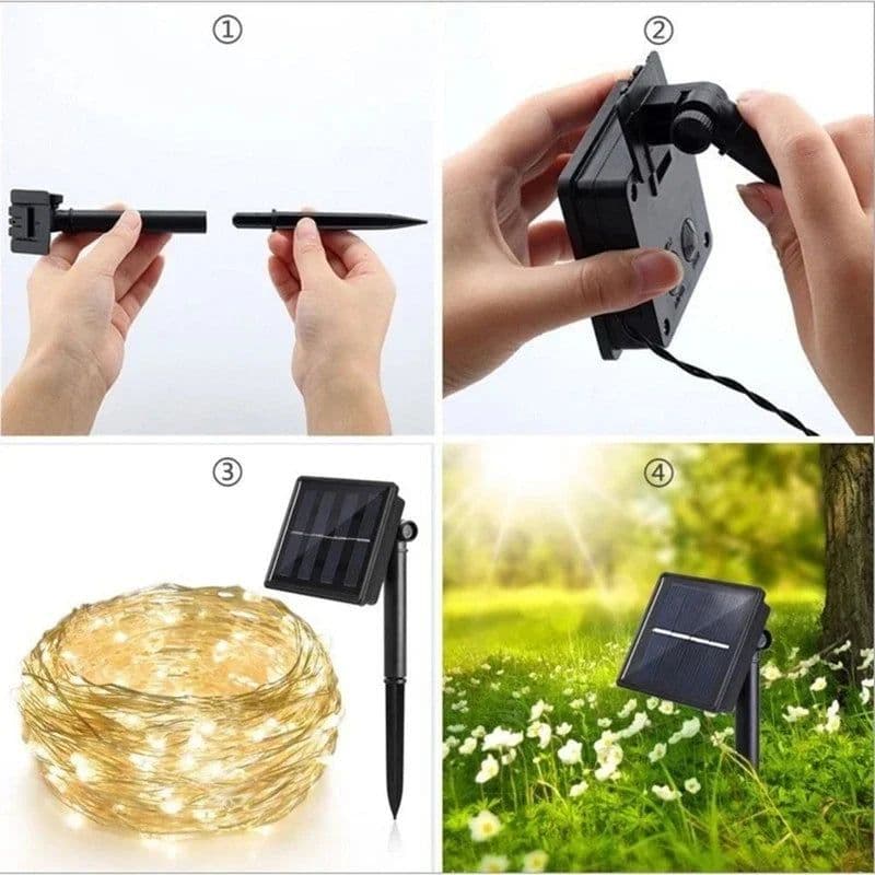 image-32M 300 LED Solar Strip Light Home Garden Copper Wire Light String Fairy Outdoor Solar Powered Christmas Party Decor.
